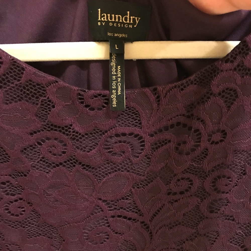 Purple Laundry lace dress with 3/4 sleeves